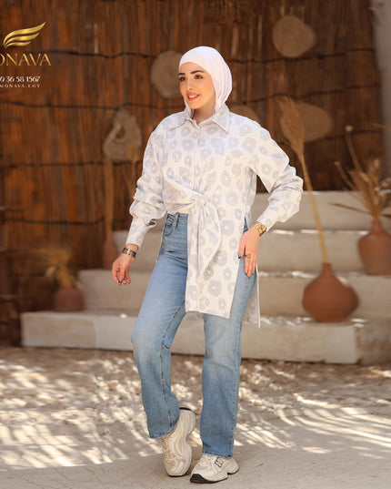 flowy shirt 🤍💙