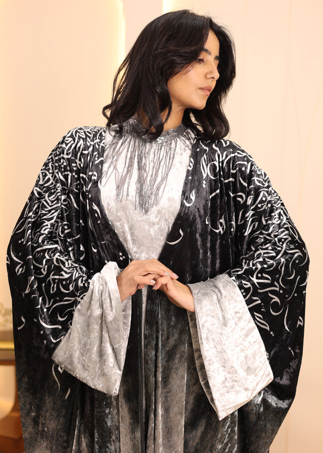 Nights 3-Piece Crystal Velvet Kaftan Set