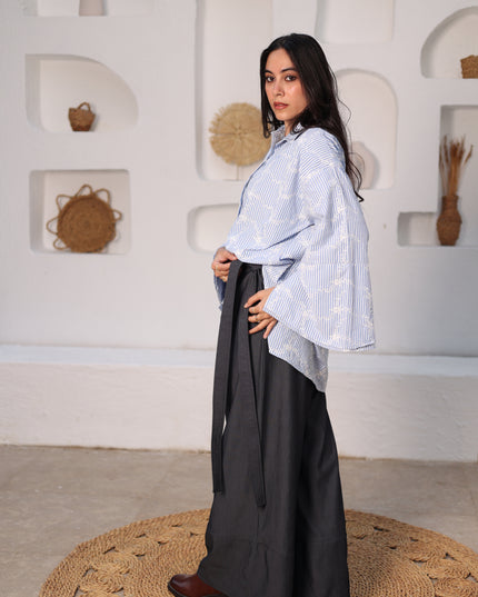 Azure Stripe Blouse | Monava
