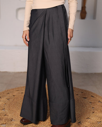 Grey Wide-Leg Pants