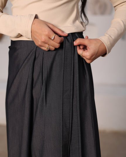 Grey Wide-Leg Pants