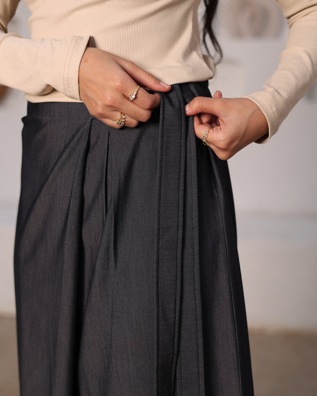 Grey Wide-Leg Pants