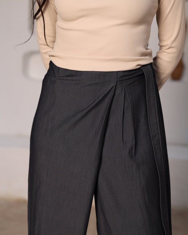 Grey Wide-Leg Pants